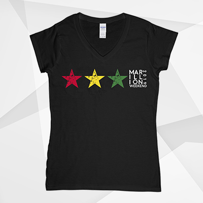 Portugal Weekend '19 Design Ladies Black V-Neck