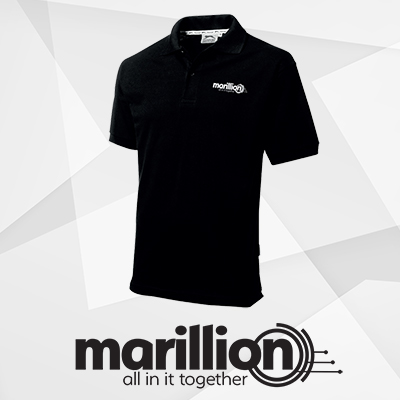 Marillion Logo Black Polo