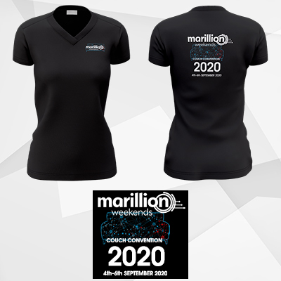 Couch Convention '20 Design Ladies Black V-Neck