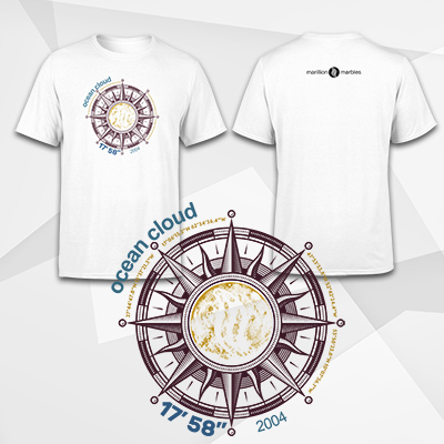 Ocean Cloud Design White T-Shirt
