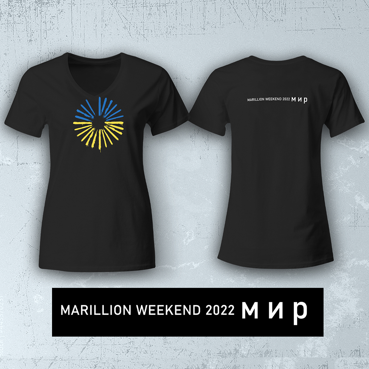 MW 2022 - Poland Ukraine Shirts Ladies Black V-Neck T-Shirt