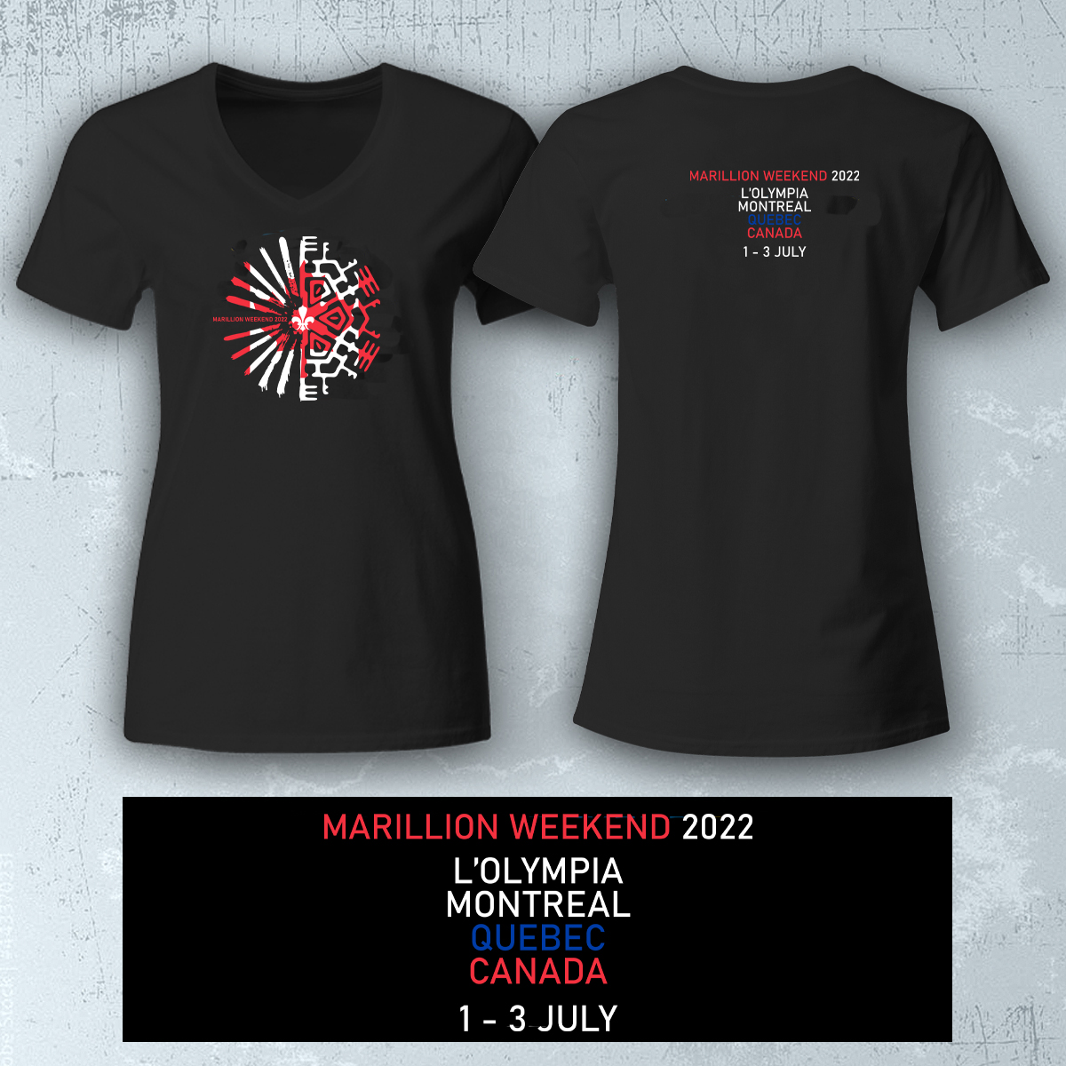 MW 2022 - Canada Ladies Ladies Black V-Neck T-Shirt
